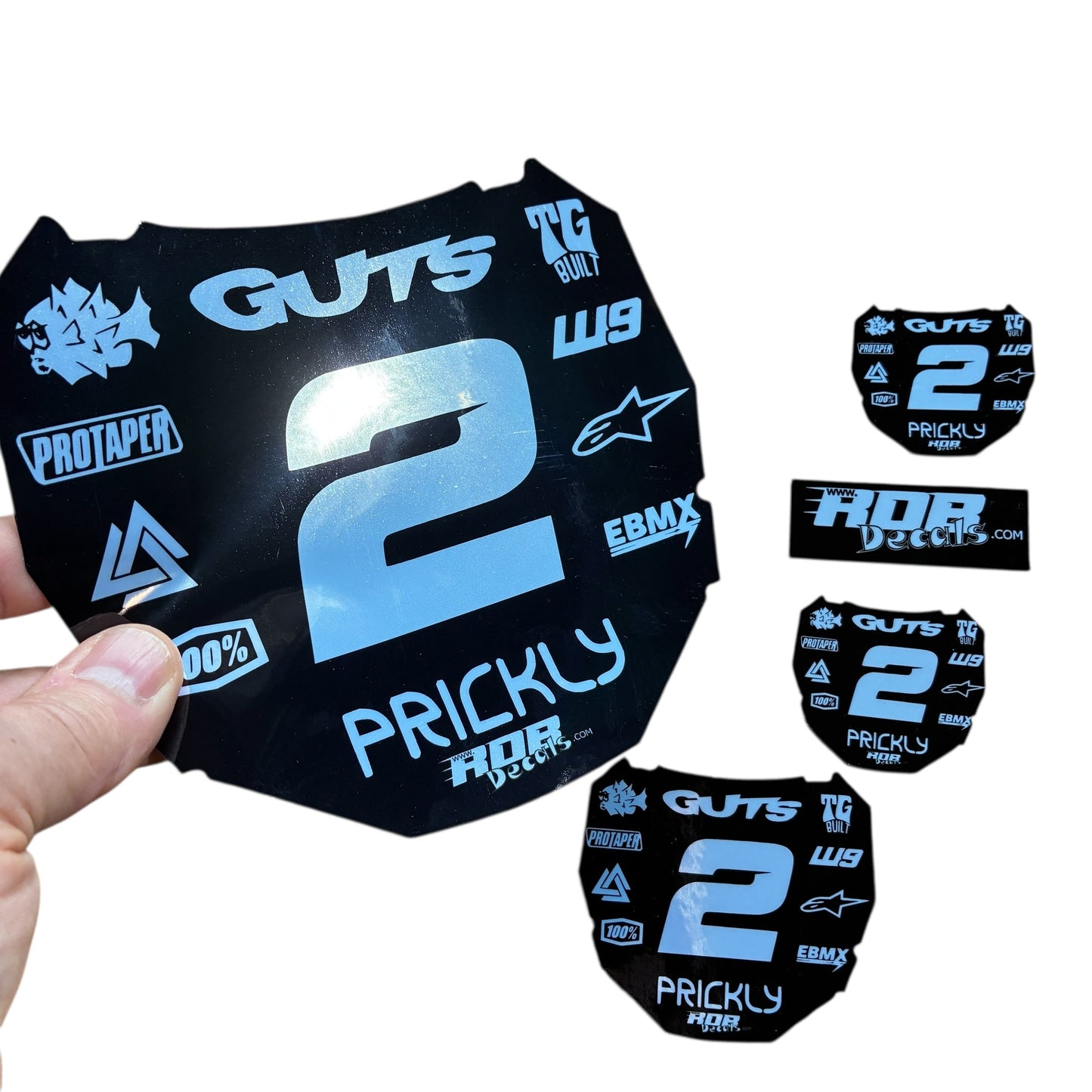 Metallic ODI Plate Decals👉 Choose Number & Color — 11 Logos Design