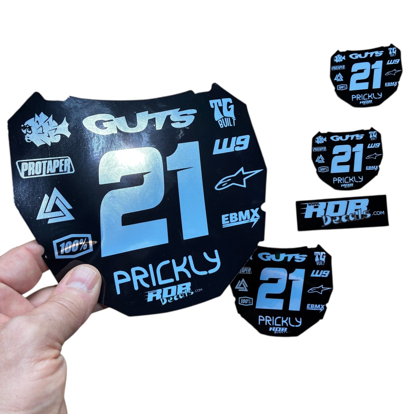 Metallic ODI Plate Decals👉 Choose Number & Color — 11 Logos Design