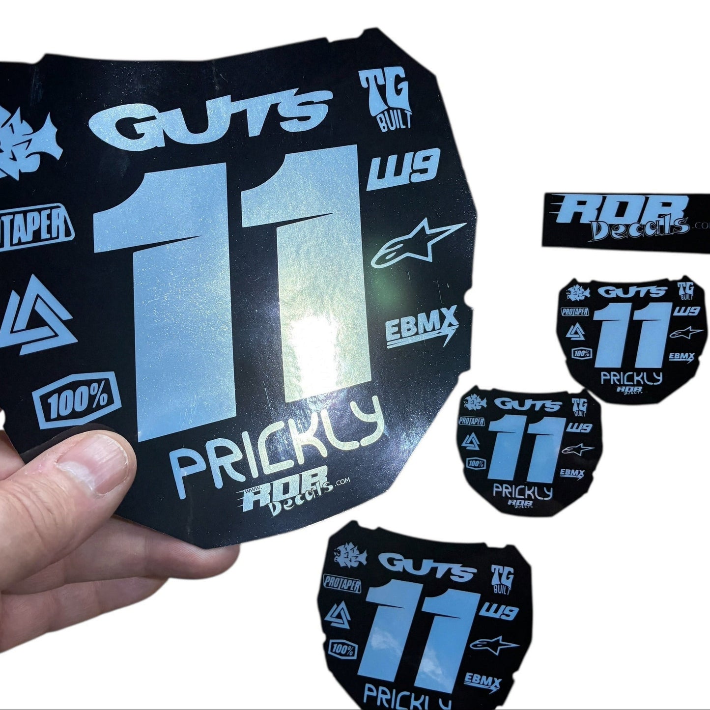 Metallic ODI Plate Decals👉 Choose Number & Color — 11 Logos Design