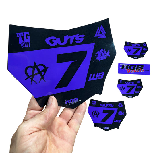 MotoCutz Plate Decals — 7 Logo Design