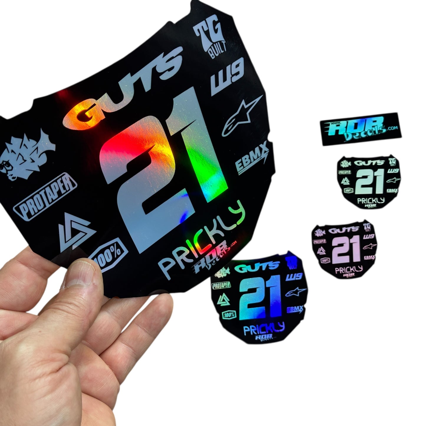 Metallic ODI Plate Decals👉 Choose Number & Color — 11 Logos Design