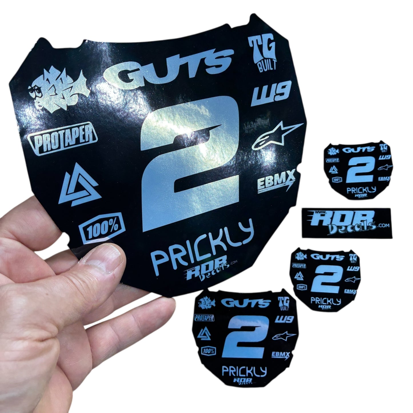 Metallic ODI Plate Decals👉 Choose Number & Color — 11 Logos Design