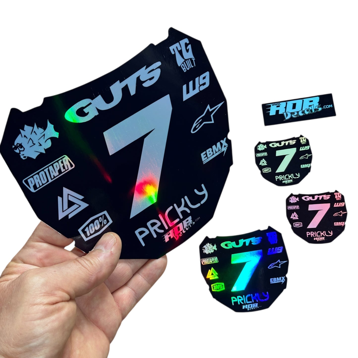 Metallic ODI Plate Decals👉 Choose Number & Color — 11 Logos Design