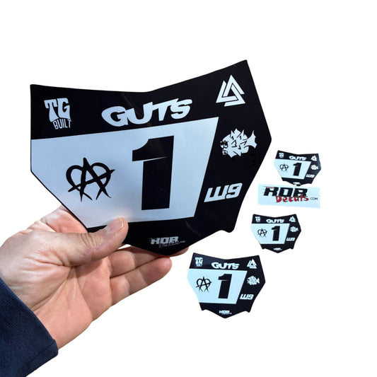 MotoCutz Plate Decal — 7 Logo