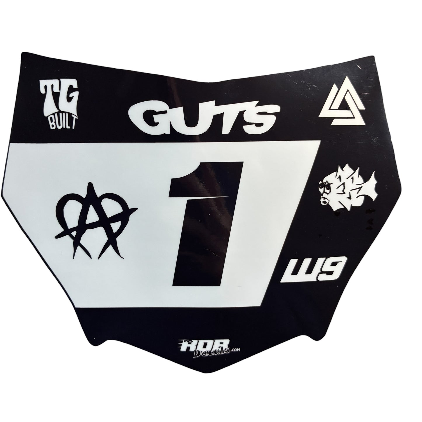 MotoCutz Plate Decals — 7 Logo Design