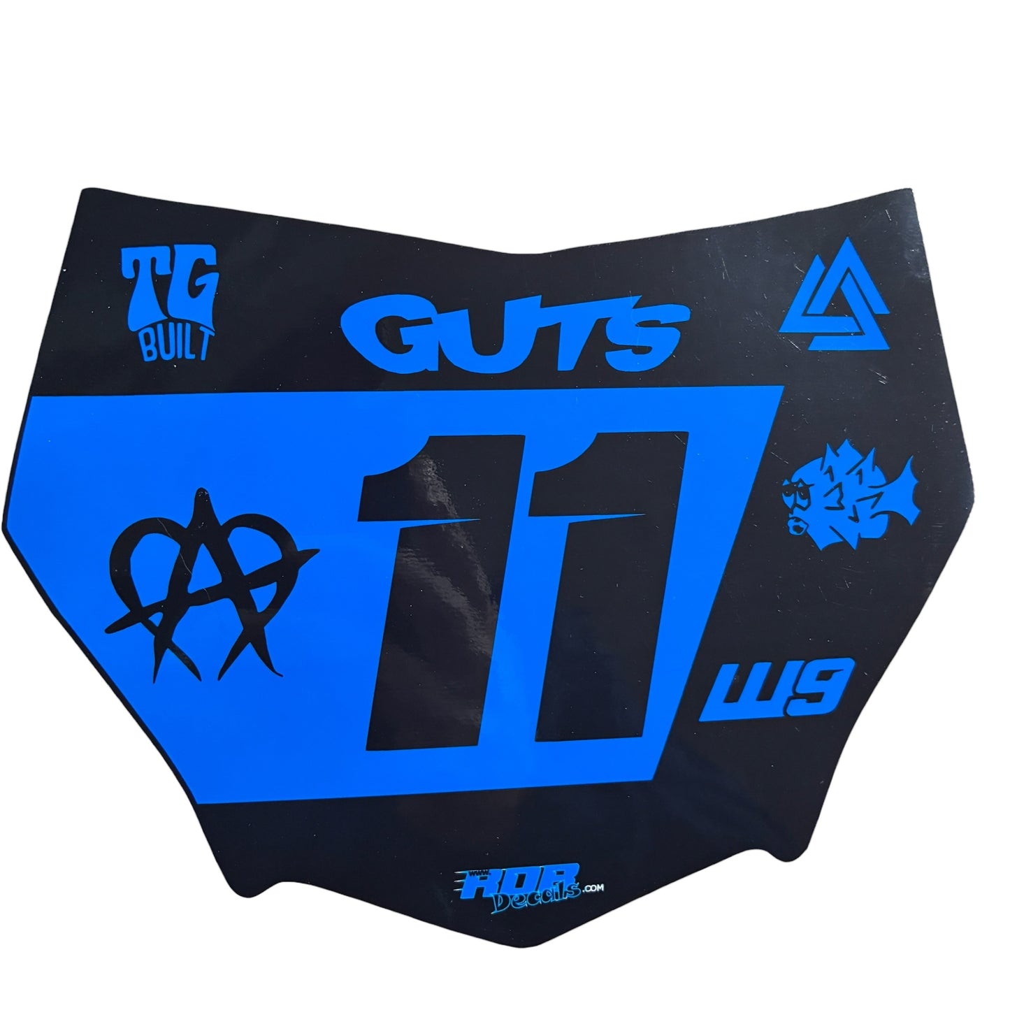 MotoCutz Plate Decals — 7 Logo Design