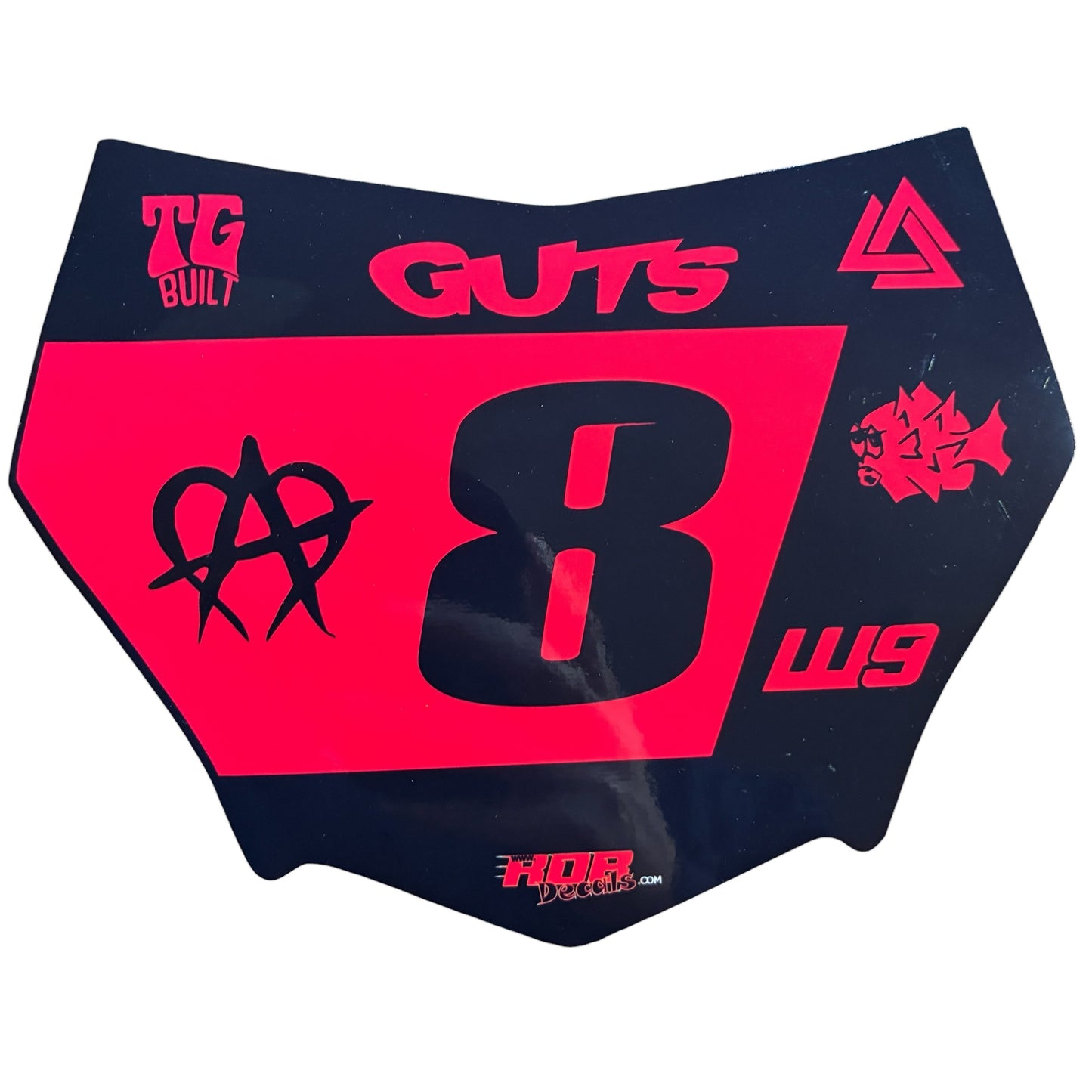 MotoCutz Plate Decals — 7 Logo Design