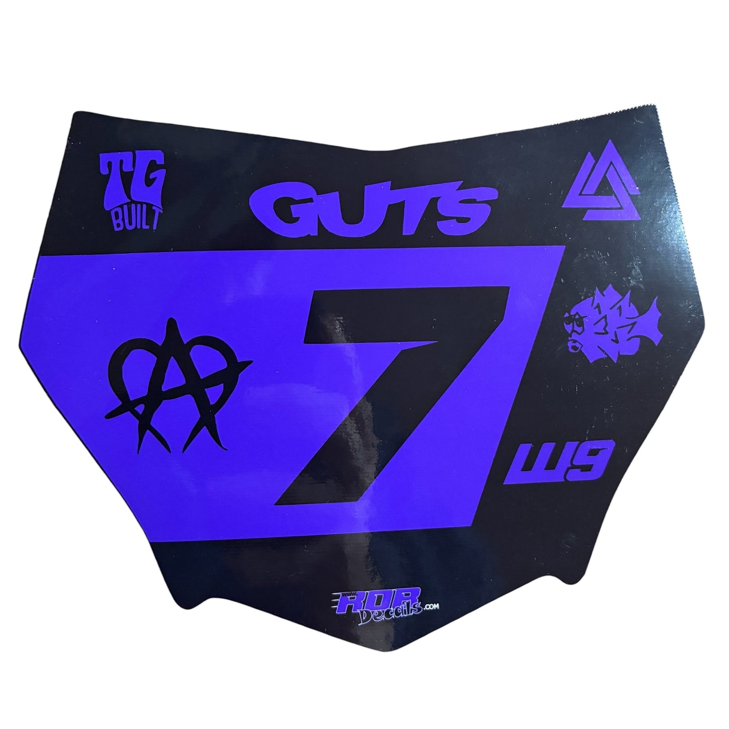 MotoCutz Plate Decals — 7 Logo Design