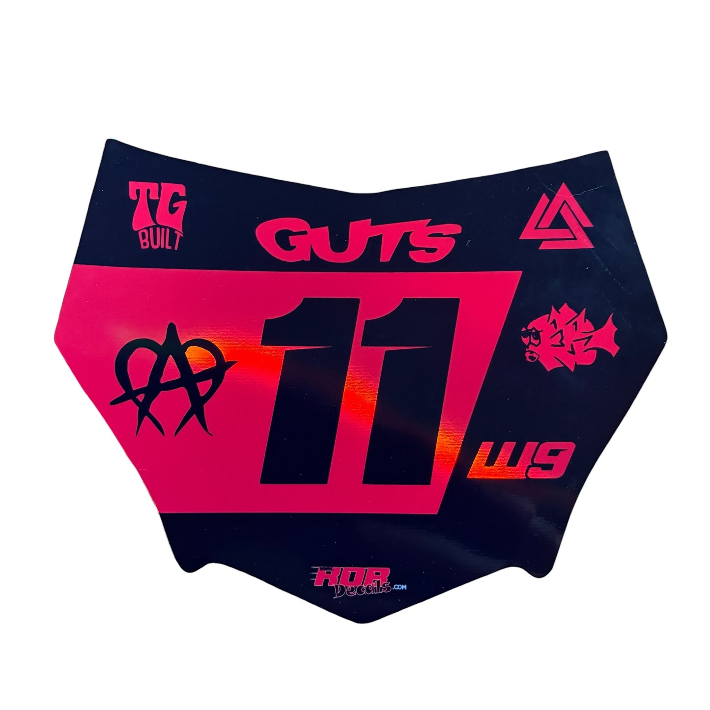 MotoCutz Plate Decals — 7 Logo Design