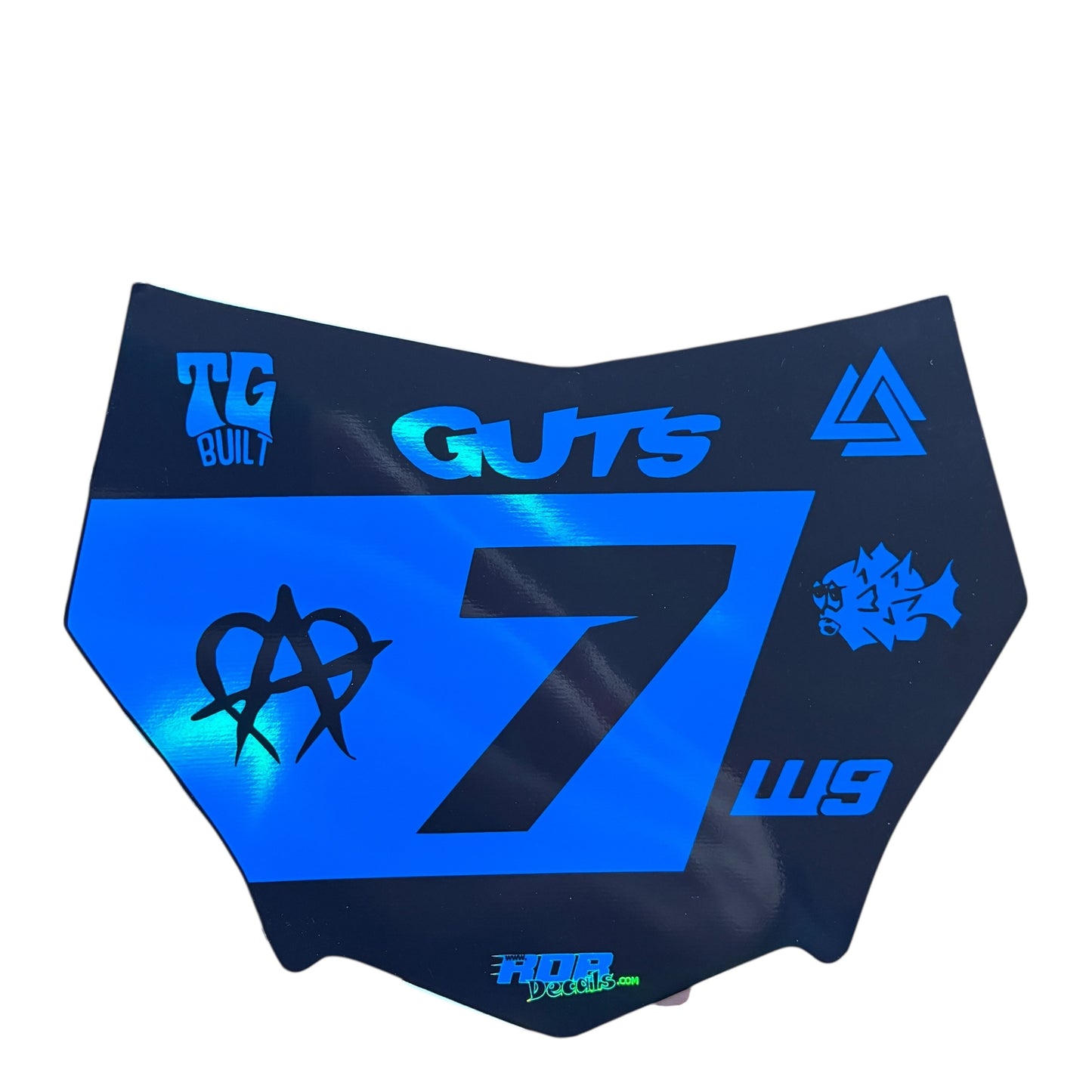 MotoCutz Plate Decals — 7 Logo Design