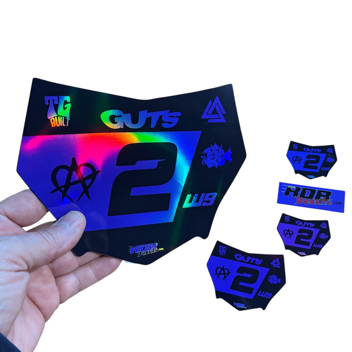 MotoCutz Plate Decals — 7 Logo Design