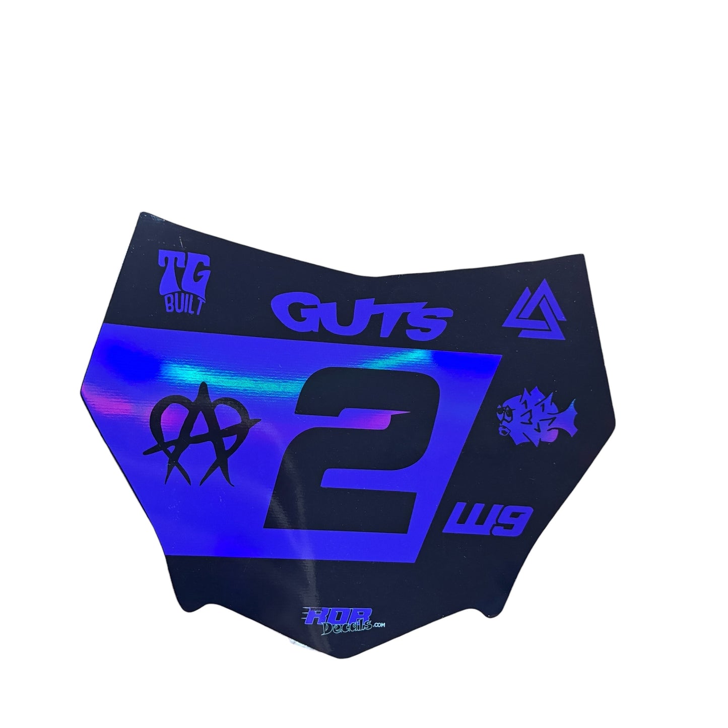 MotoCutz Plate Decals — 7 Logo Design