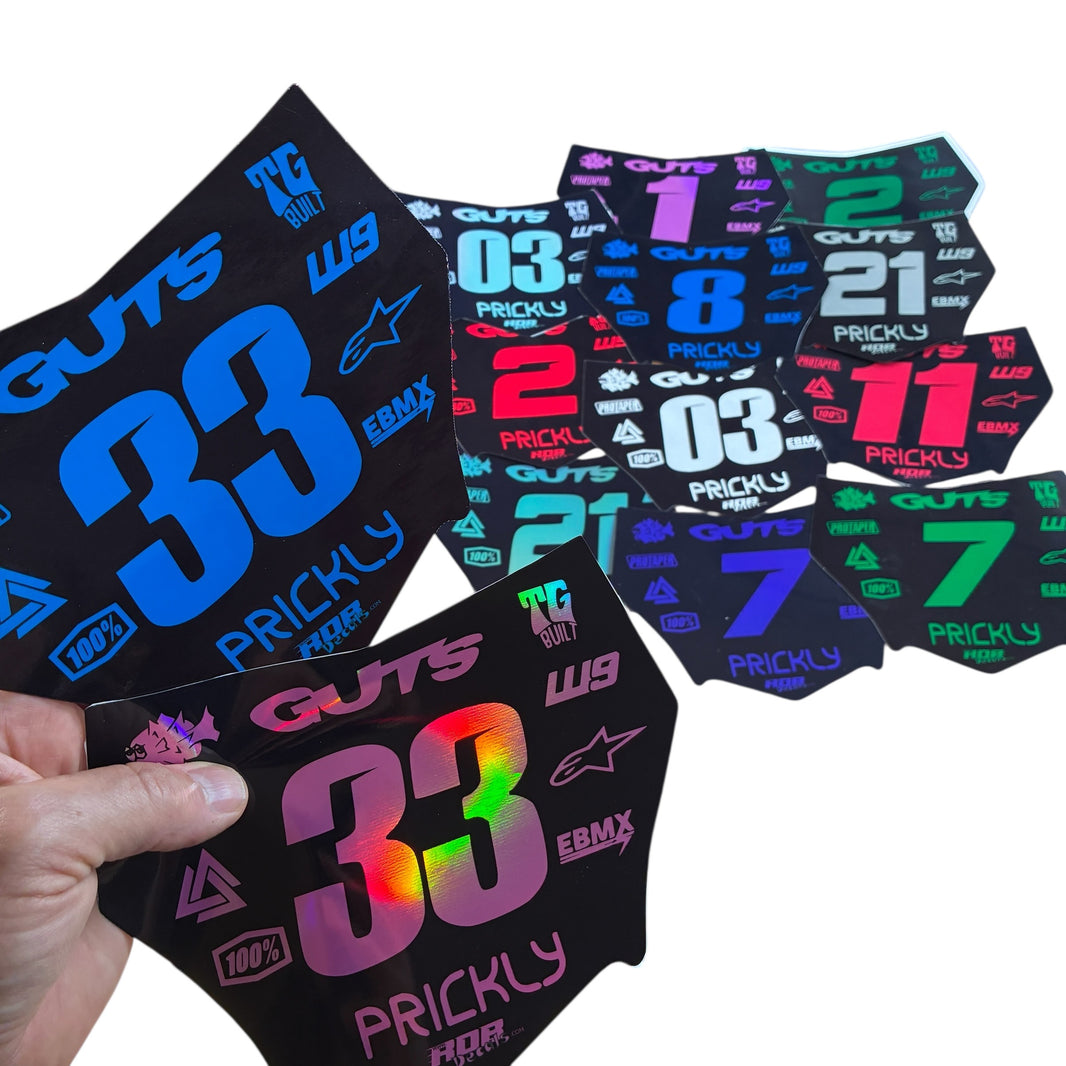 RDB Decals ODI and MotoCutz Style Number Plate Stickers
