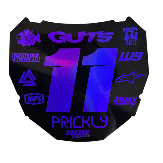 ODI Plate Decal — 11 Logo — Metalic Purple