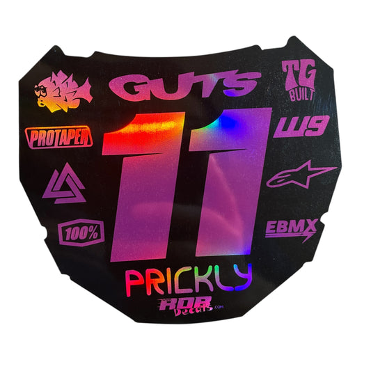 ODI Plate Decal — 11 Logo — Metalic Pink