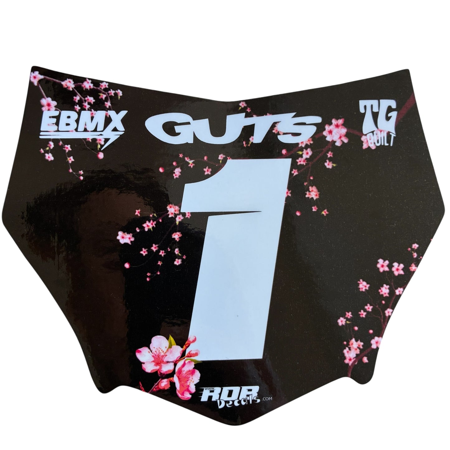MotoCutz Plate Decal — Cherry Blossom