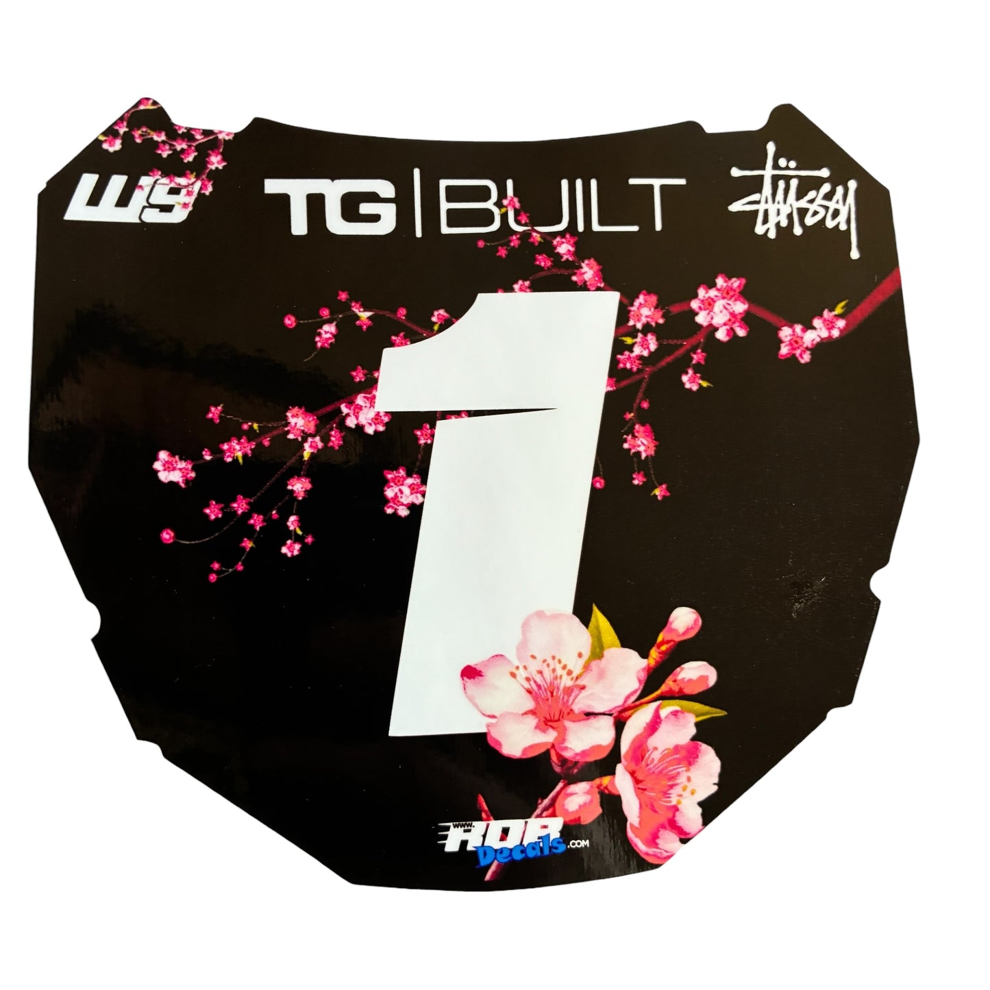 ODI Plate Decal 👉 Choose Number & Color  — Cherry Blossom