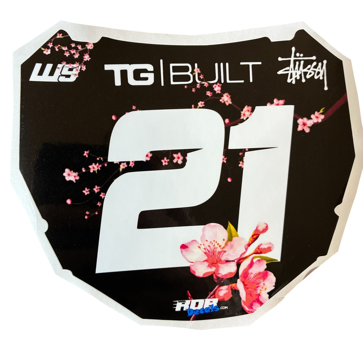 ODI Plate Decal 👉 Choose Number & Color  — Cherry Blossom