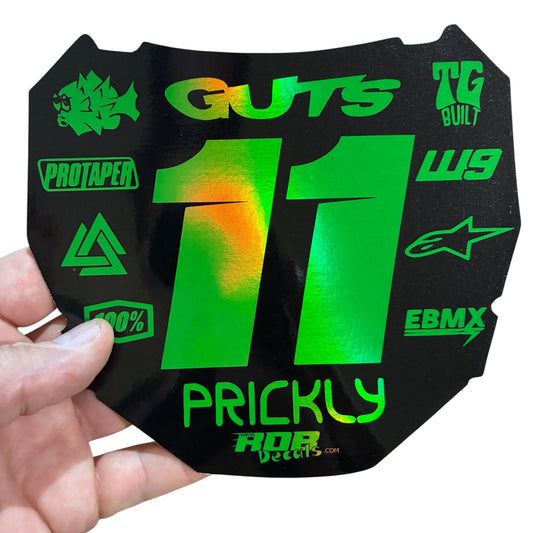 ODI Plate Decal — 11 Logo — Metalic Green