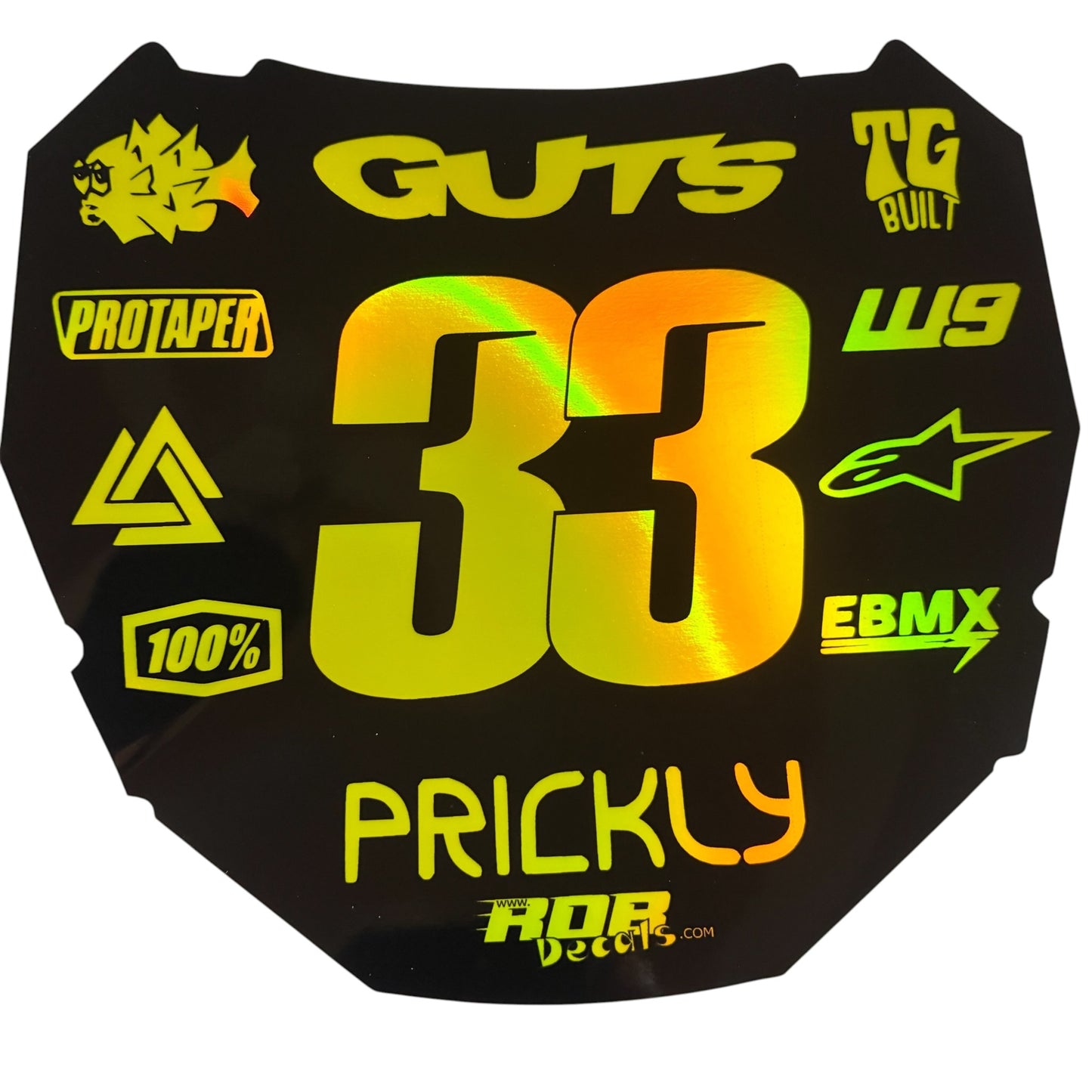 ODI Plate Decal – Metallic Yellow – 11 Logo Design