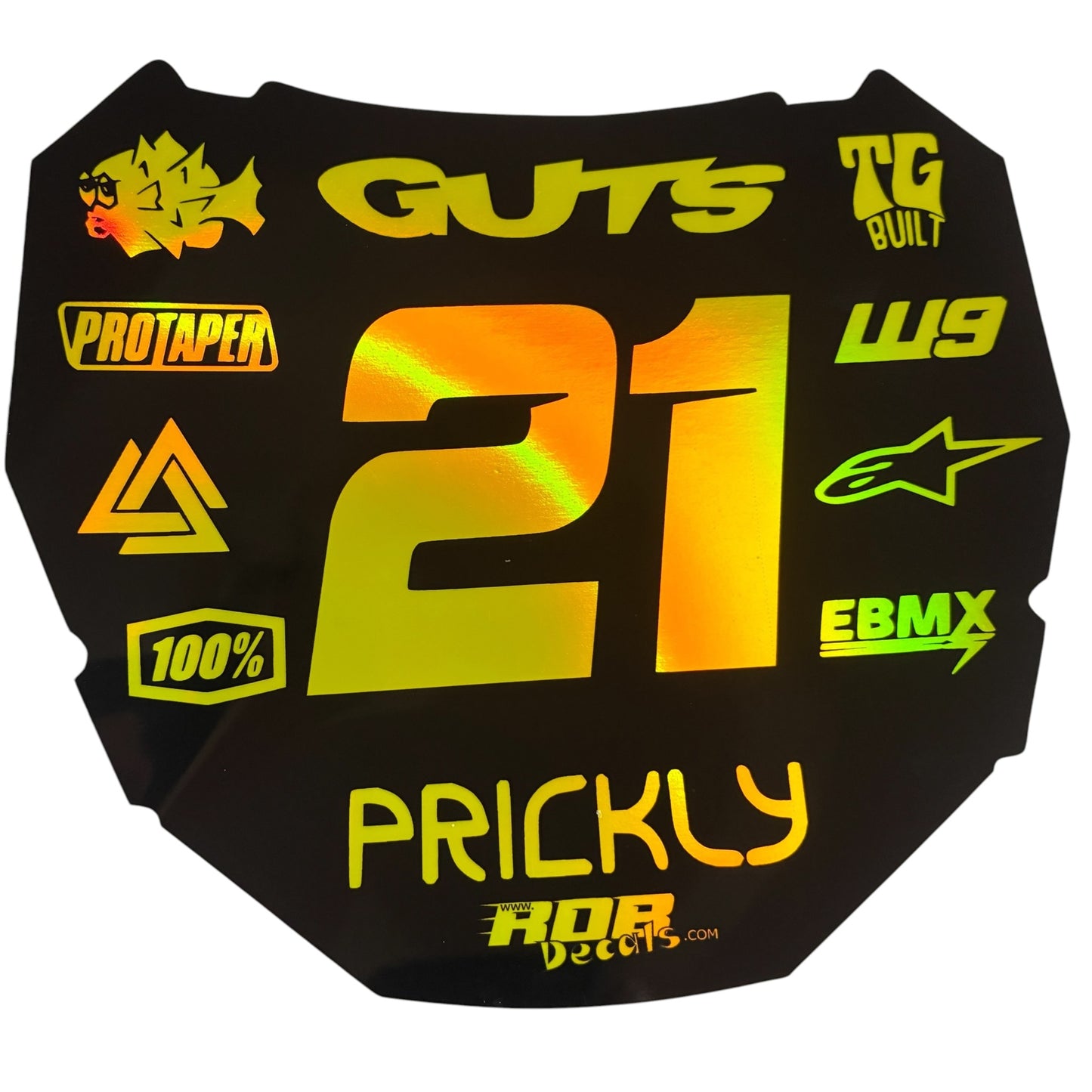 ODI Plate Decal – Metallic Yellow – 11 Logo Design