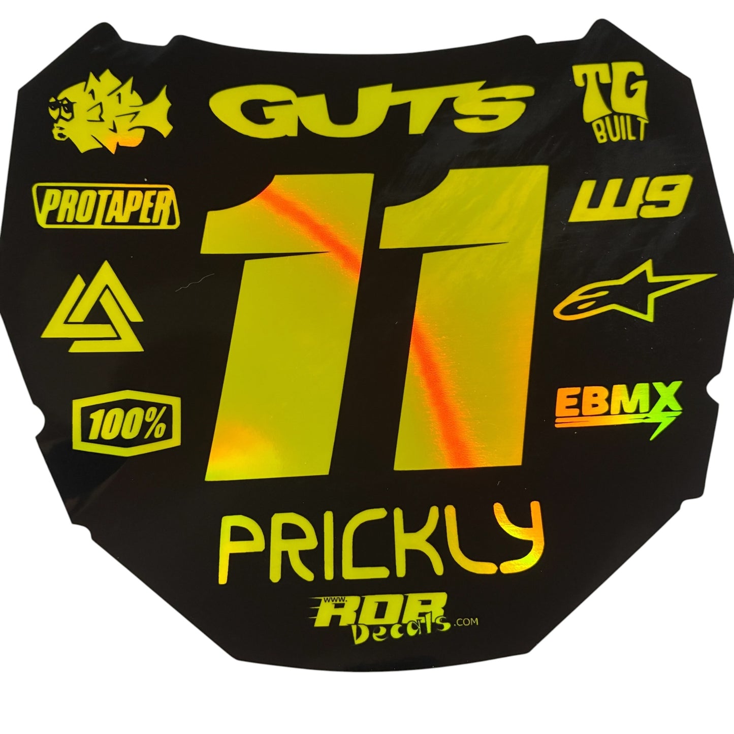 ODI Plate Decal – Metallic Yellow – 11 Logo Design
