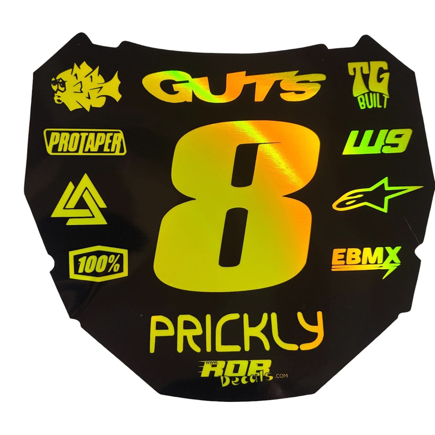 ODI Plate Decal – Metallic Yellow – 11 Logo Design