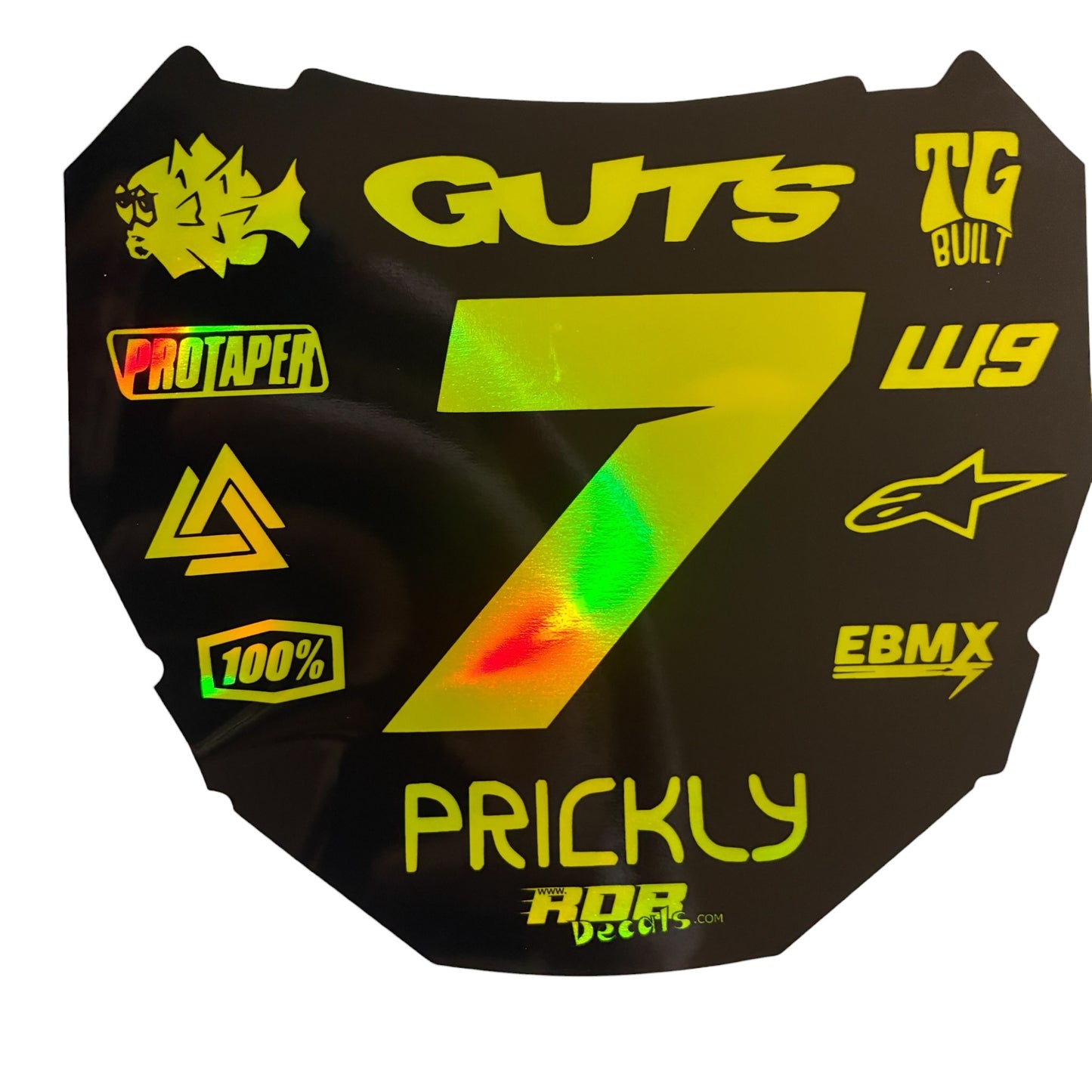 ODI Plate Decal – Metallic Yellow – 11 Logo Design
