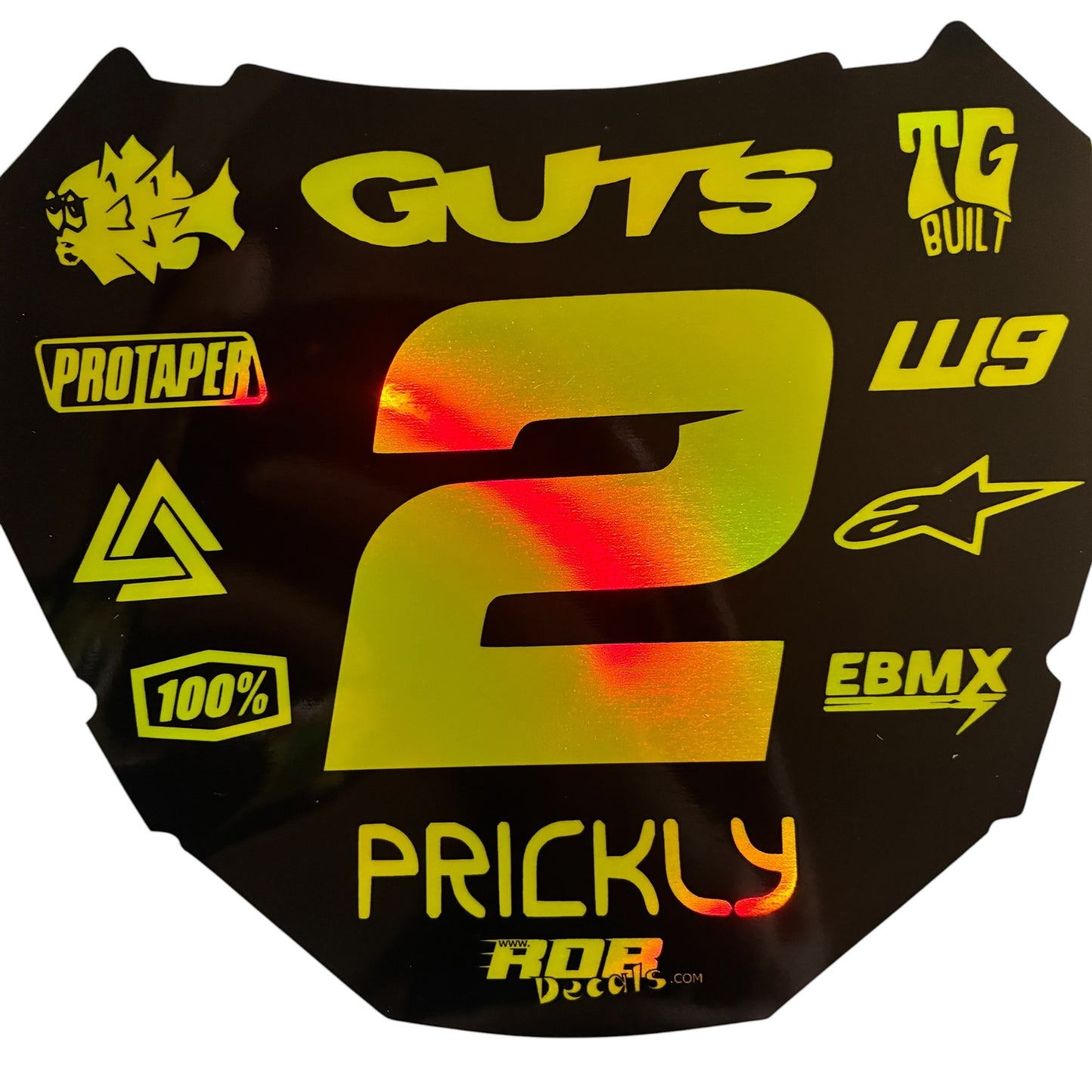 ODI Plate Decal – Metallic Yellow – 11 Logo Design