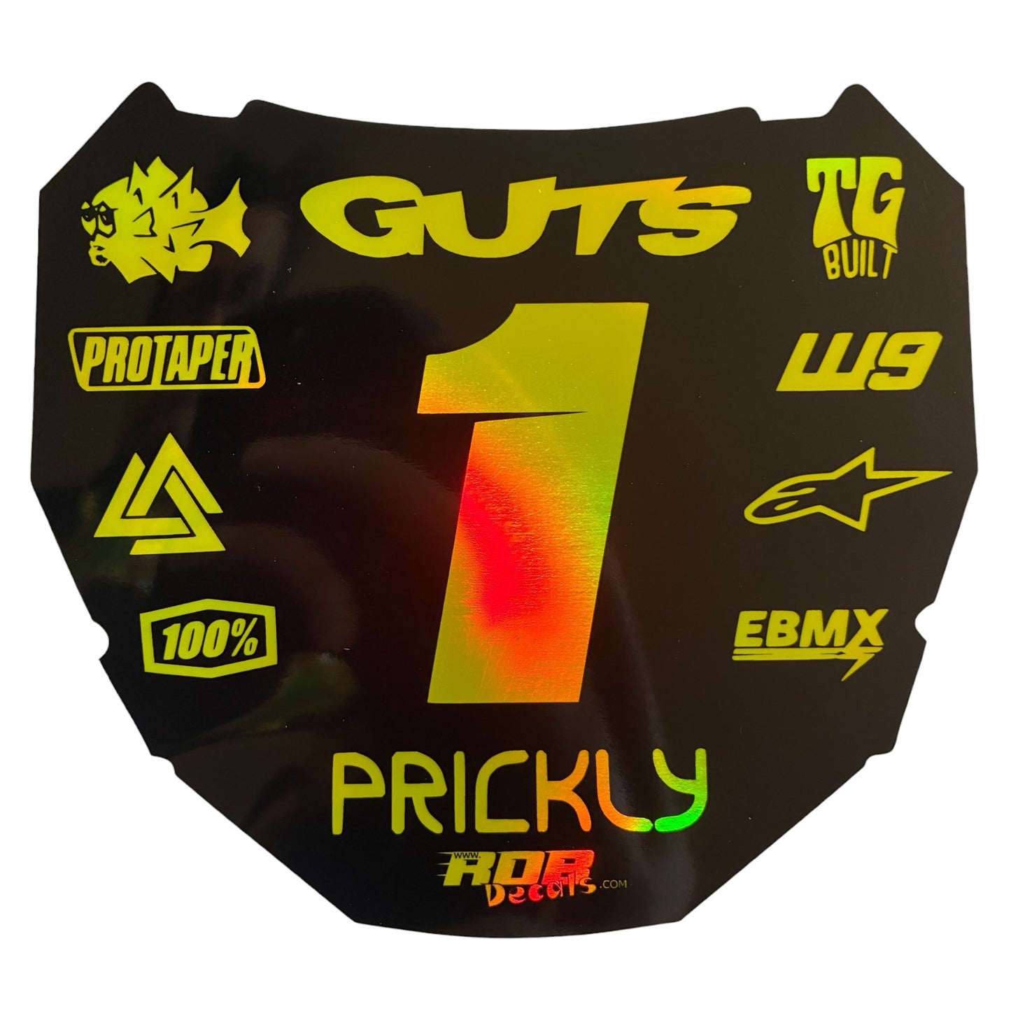 ODI Plate Decal – Metallic Yellow – 11 Logo Design