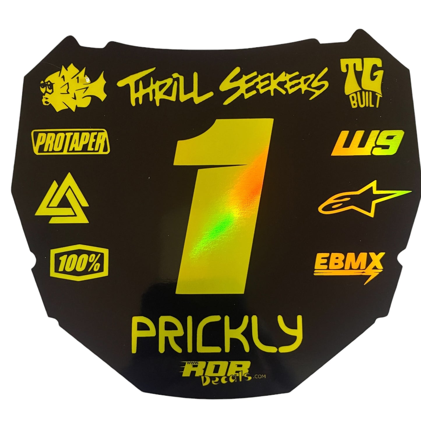ODI Plate Decal – Metallic Yellow – 11 Logo Design
