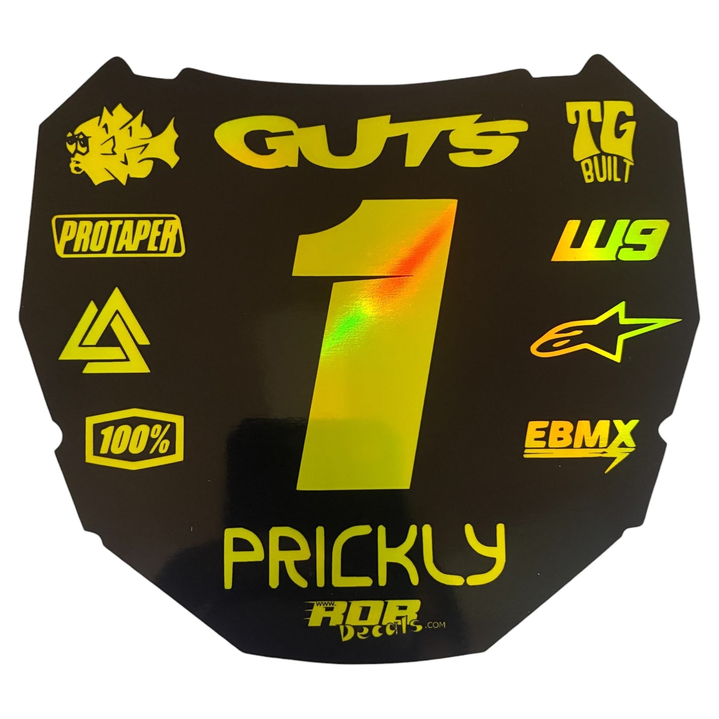 ODI Plate Decal – Metallic Yellow – 11 Logo Design