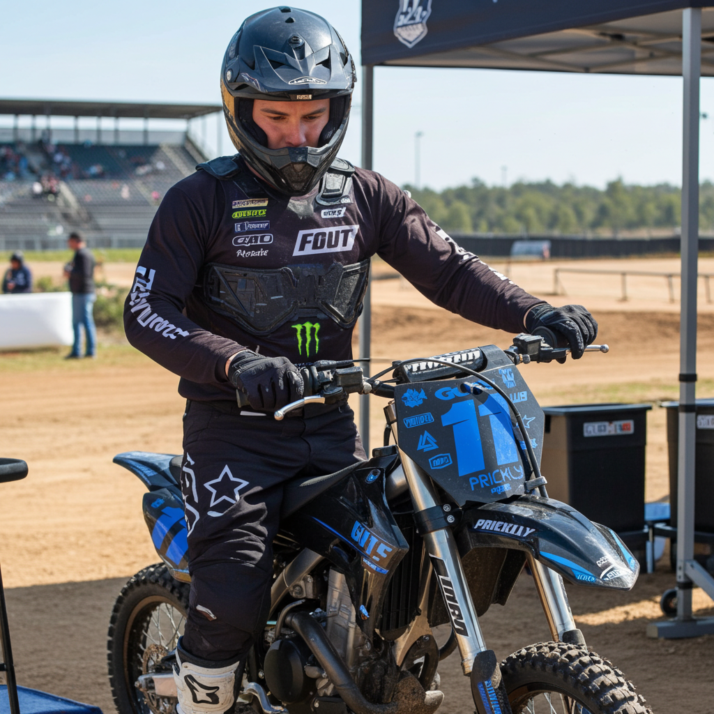 MotoCutz Style Front Number Plate Decal- Metalic Blue - 11 Logo - Talaria/  Surron/ E-Bike- Includes Free Mini Decals