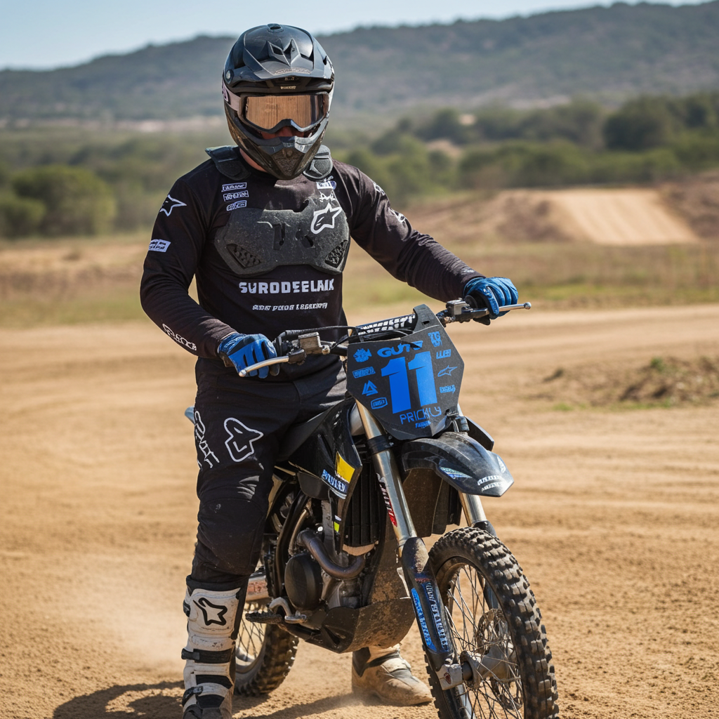 MotoCutz Style Front Number Plate Decal- Metalic Blue - 11 Logo - Talaria/  Surron/ E-Bike- Includes Free Mini Decals